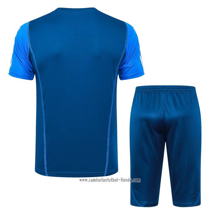 Chandal del Manchester United 2023 2024 Manga Corta Azul - Pantalon Corto